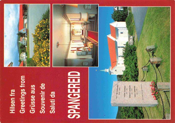 Spangereid Norwegen med sin middelalder steinkirke med tommervegger fra 1840