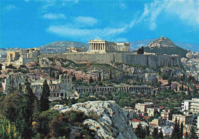 Athen Athenes Greece Panorama mit Akropolis