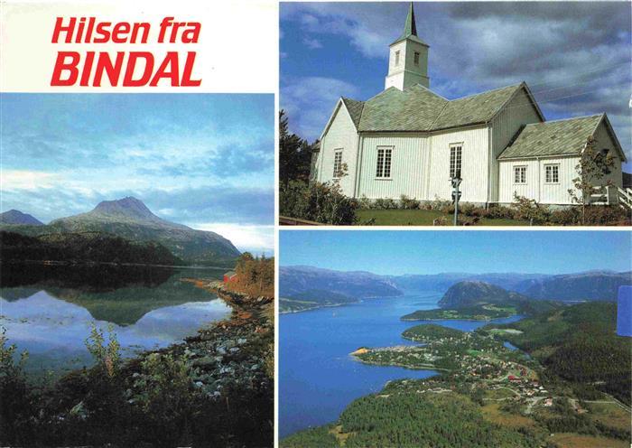 Bindal Norge Norway Sorfjorden med Heilhornet Vassas kirke Terrak