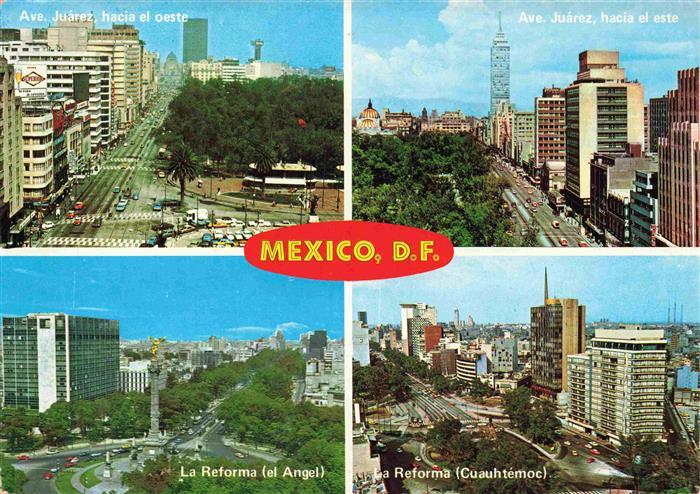 Mexico  City D.F. Mexico Ave Juarez hacia el oeste La Reforma Av