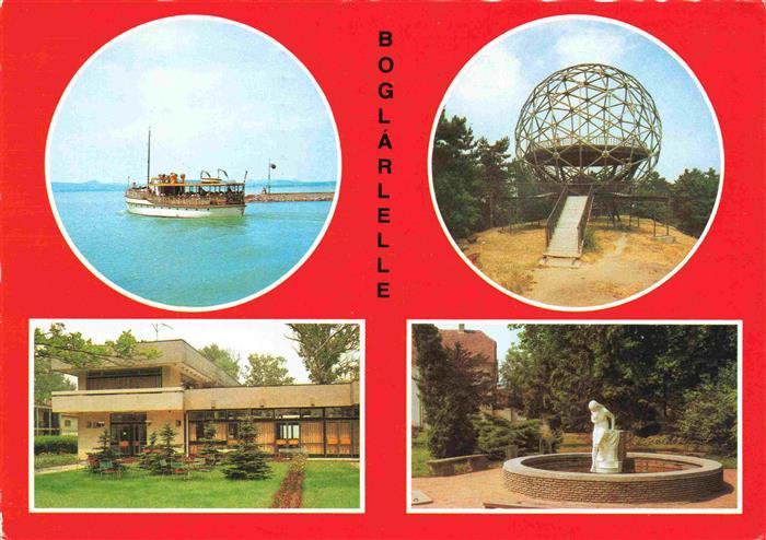 Boglarlelle Balatonlelle HU Fischerboot Spielplatz Hotel Brunnen Figur