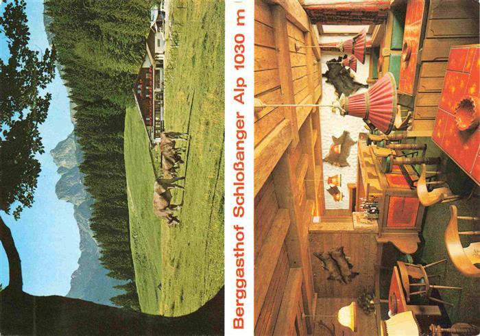 Obermeilingen Pfronten Berggasthof Schlossanger Alp Gastraum