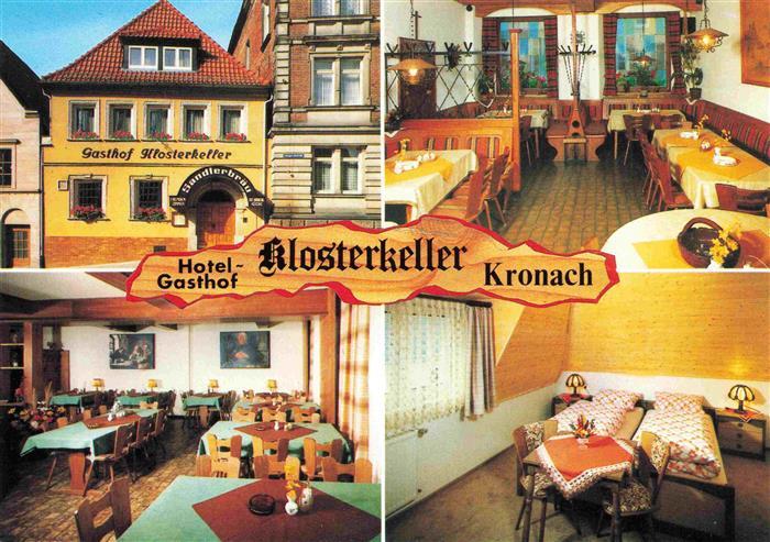 Kronach Oberfranken Gasthof Klosterkeller Hotel Gastraeume Zimmer