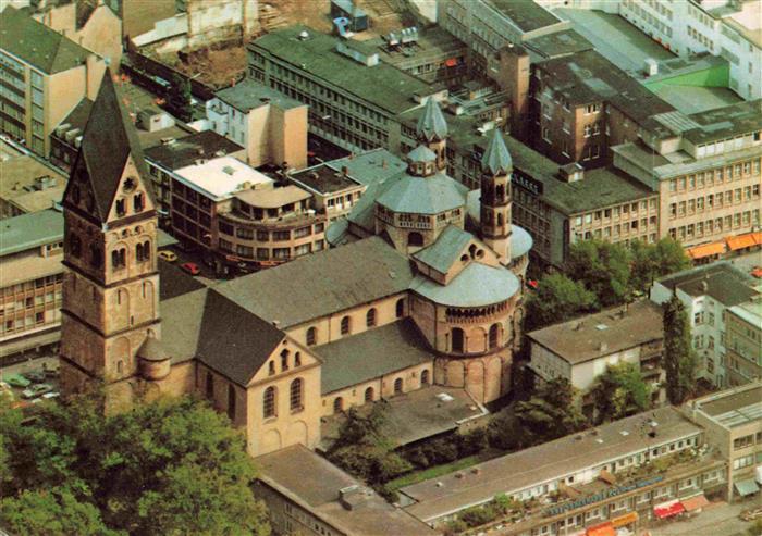 Koeln Rhein Basilika St Aposteln Fliegeraufnahme