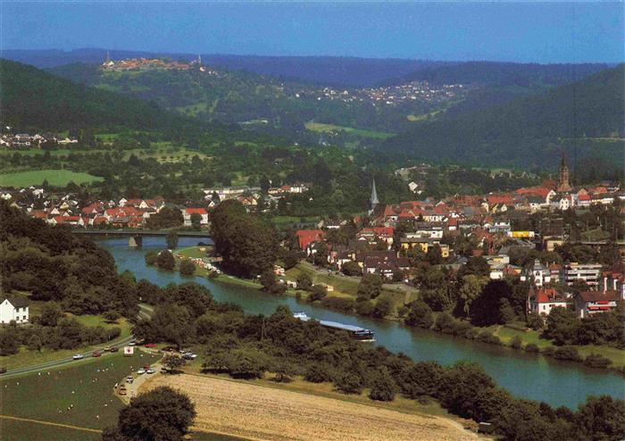 Neckargemuend Fliegeraufnahme mit Dilsberg