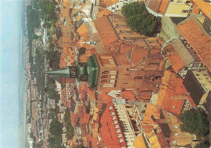 Guestrow Mecklenburg Vorpommern Stadt und Pfarrkirche St Marien Fliegeraufnahme