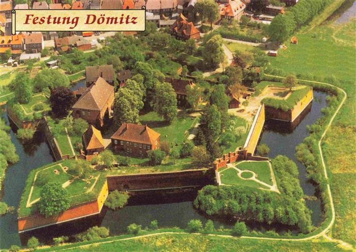 Doemitz Mecklenburg-Vorpommern Festung Doemitz Fliegeraufnahme