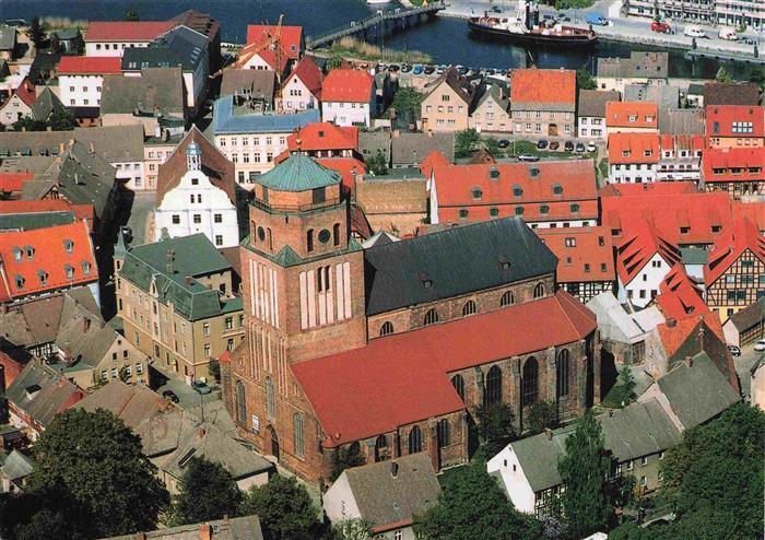 Wolgast Mecklenburg-Vorpommern St Petri Kirche Fliegeraufnahme