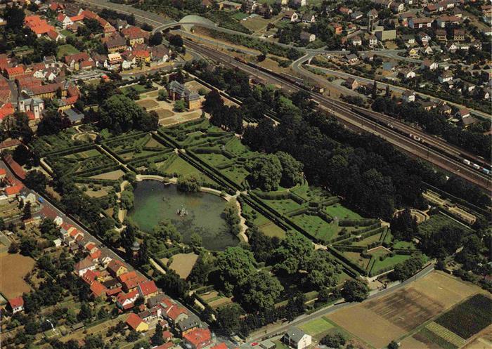 Veitshoechheim Wuerzburg Bayern Fliegeraufnahme