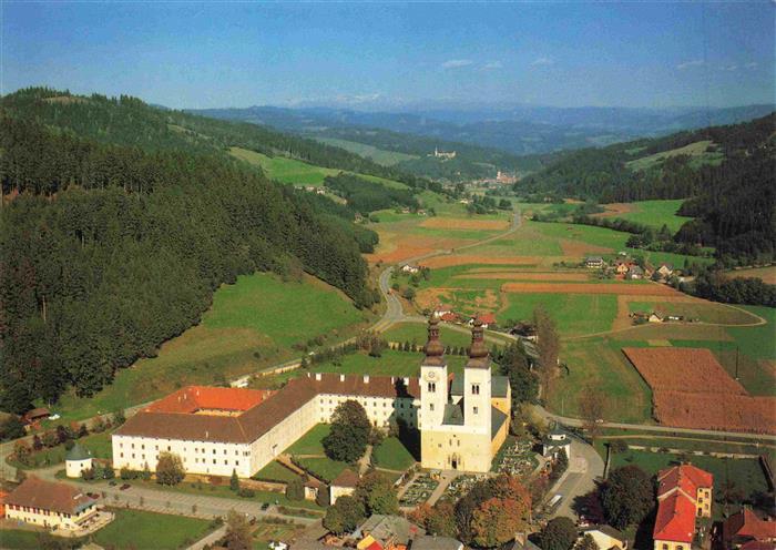 Gurk Gurktal Kaernten AT Romanischer Do Salvatorianerkolleg Fliegeraufnahme