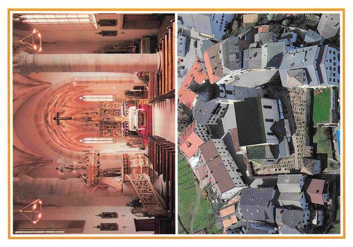 Voels Schlern Suedtirol IT Pfarrkirche Inneres Fliegeraufnahme