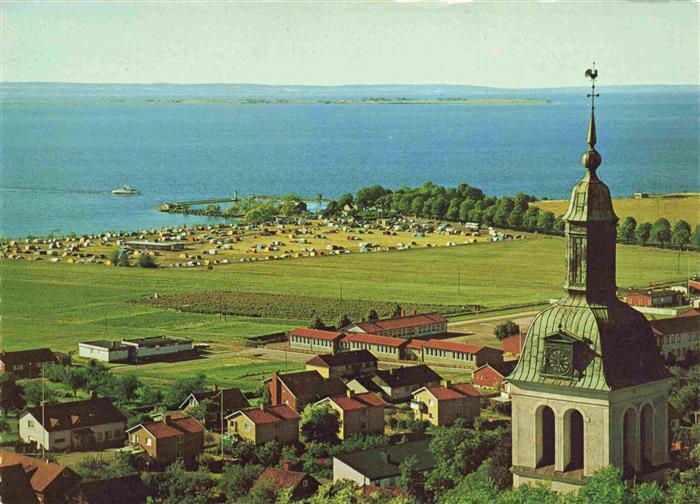 Graenna Sweden Panorama mot campingplatsen och Visingsoe