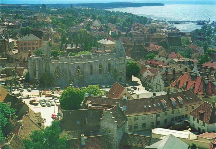 Visby Wisby Sweden Utsikt fran domkyrkotornet