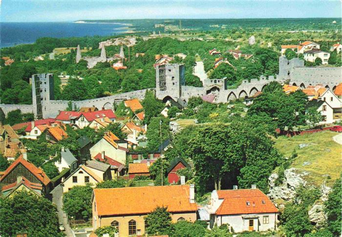 Visby Wisby Sweden Utsikt fran domkyrkotornet