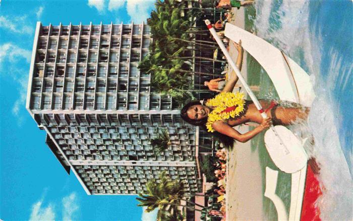 Waikiki Honolulu Hawaii USA Outrigger Hotel on the beach