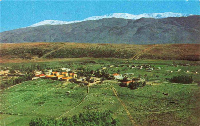 Metulla Israel General view with Mount Hermon aerial view