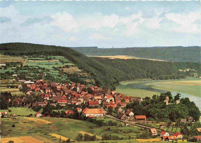 Polle Oberweser Holzminden Niedersachsen Panorama
