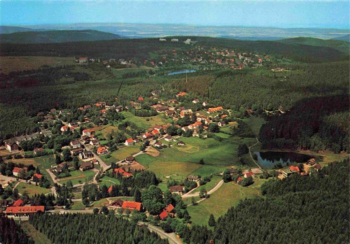 Hahnenklee-Bockswiese Harz Panorama im Vordergrund Bockswiese im Hintergrund Hah