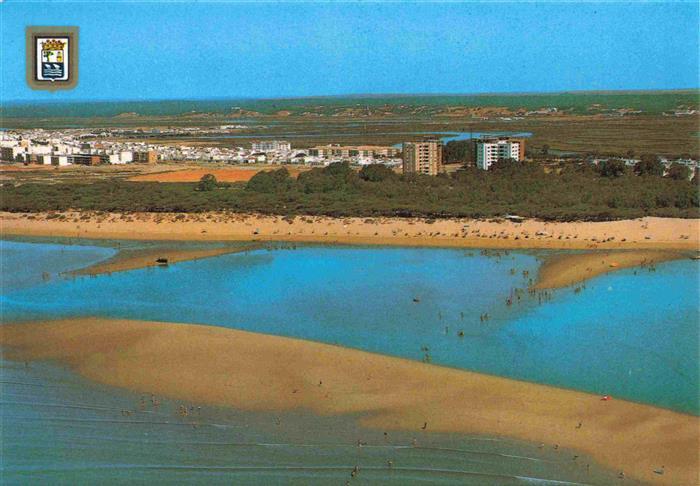 Isla Cristina Vista aérea de la ciudad y playas desde el este