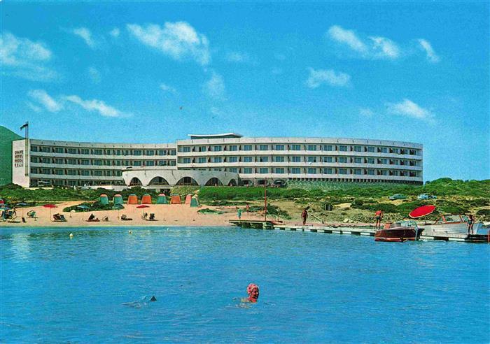 Stintino Gran Hotel Rocca Ruja Strand Ansicht vom Meer aus