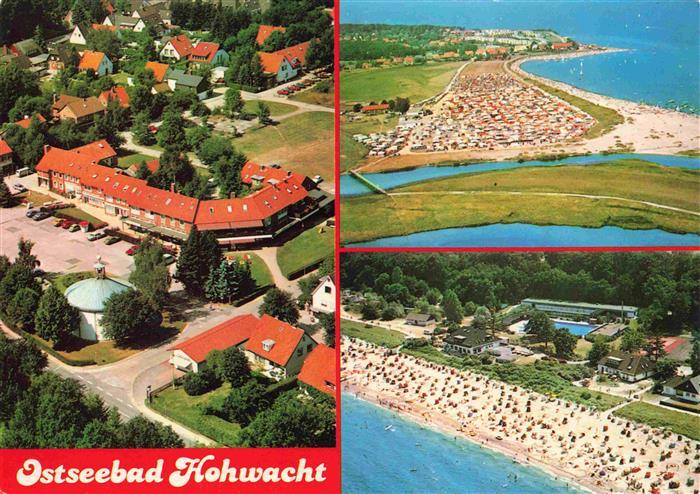 Hohwacht Ostseebad Schleswig-Holstein Kuestenpanorama Strand Teilansicht Hotel