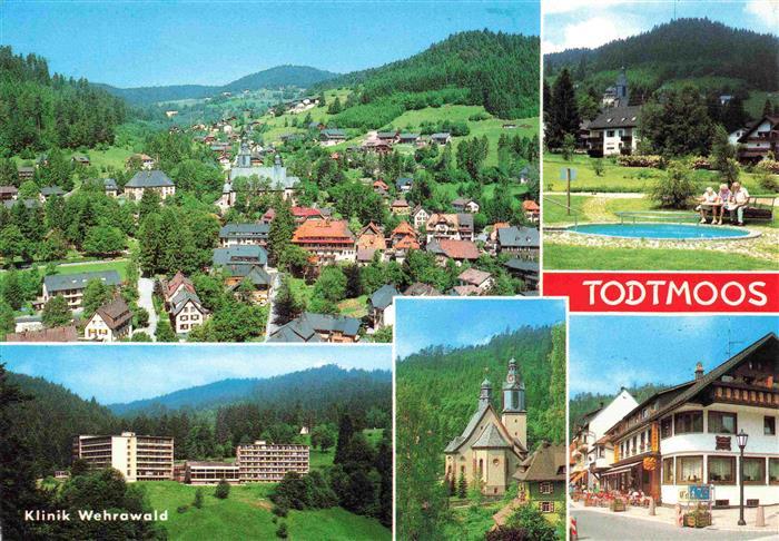 Todtmoos Schwarzwald BW Panorama Parkanlagen Klinik Wehrawald Kirche Ortszentrum