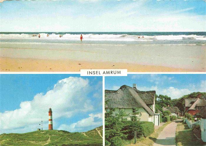 Amrum Insel Nebel Nordfriesland Panorama Strand Leuchtturm Ortsmotiv Reetdachhae