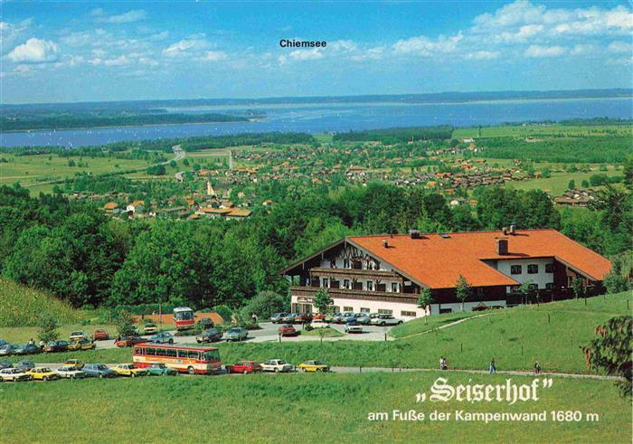 Bernau Chiemsee Seiserhof am Fusse der Kampenwand Panorama Blick zum Chiemsee