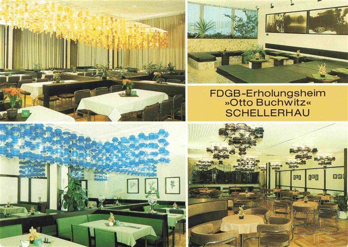 Schellerhau FDGB-Erholungsheim Otto Buchwitz Speisesaal Veranstaltungssaal