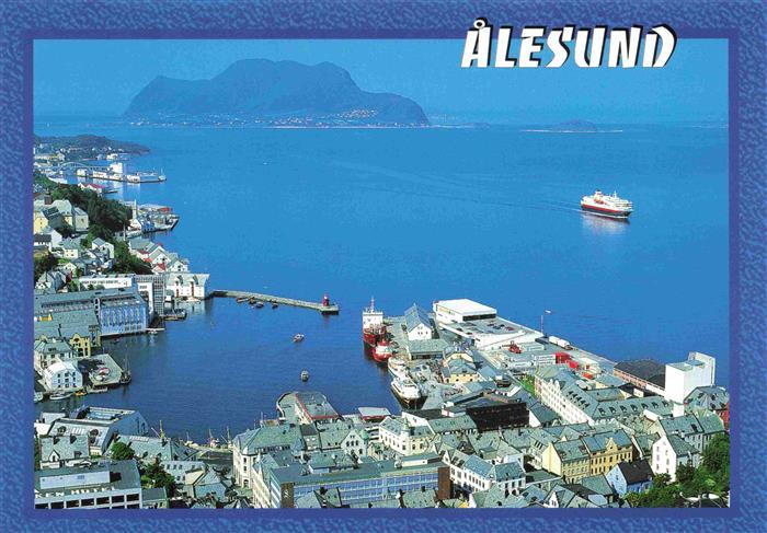 Alesund Kuestenpanorama Hafen