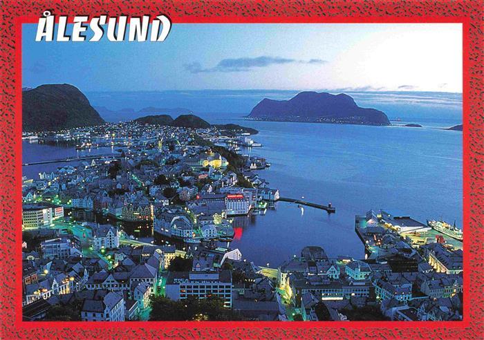 Alesund Kuestenpanorama Hafen
