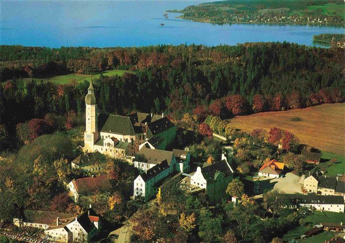 Kloster Andechs mit Blick auf den Ammersee