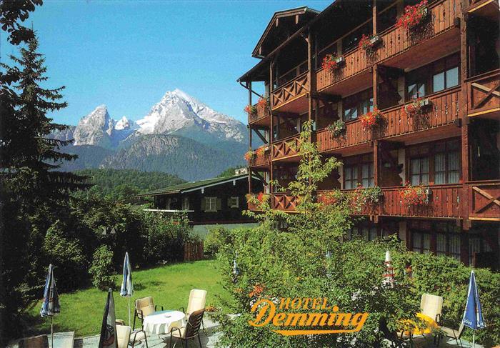 BERCHTESGADEN Bayern Hotel Demming Terrasse Alpenblick