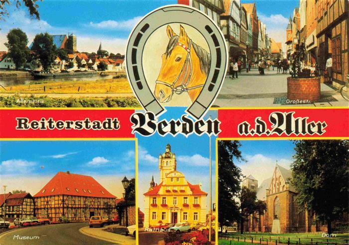 Verden Aller Teilansichten Reiterstadt Partie an der Aller Museum Grossestrasse