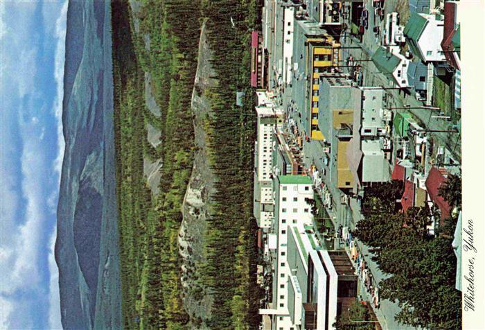 Whitehorse Yukon Territory Main Street aerial view