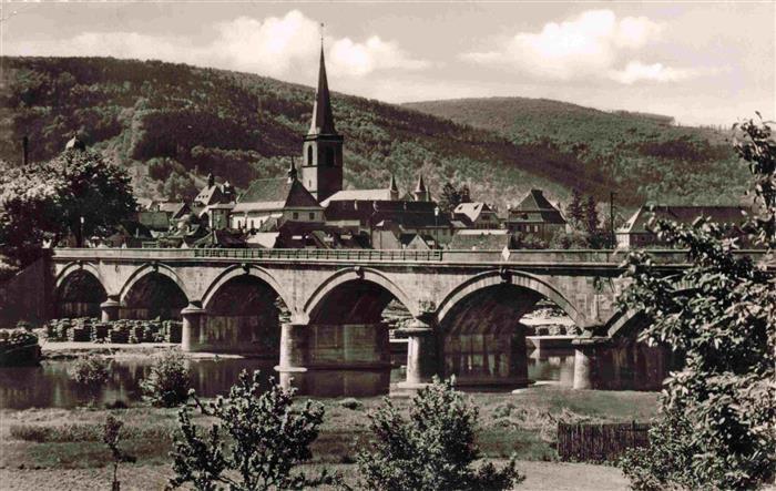 Lohr Main Partie an der Mainbruecke