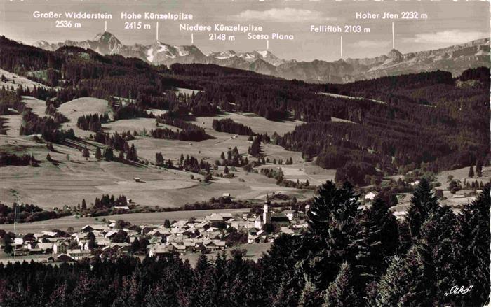 Wertach Bayern Panorama Hoehenluftkurort Allgaeuer Alpen