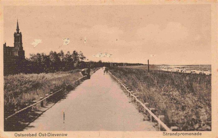 Ost-DIEVENOW Pommern Dziwnow PL Strandpromenade