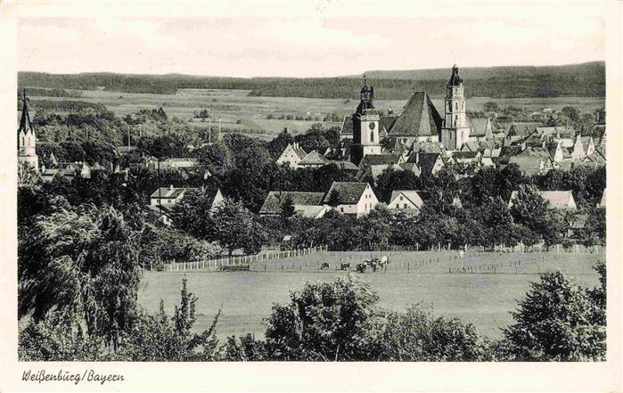 Weissenburg Bayern Panorama Blick zur Kirche