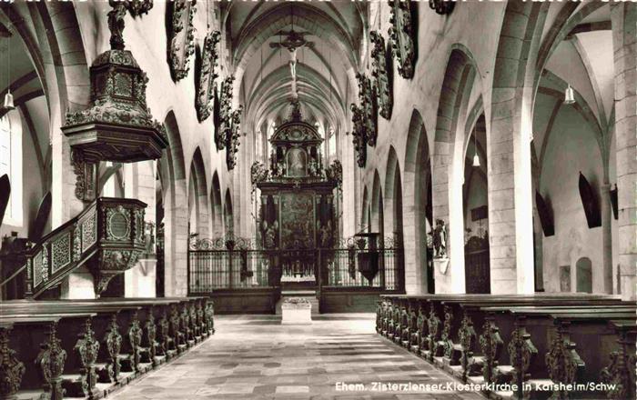 Kaisheim Ehemalige Zisterzienser-Klosterkirche Innenansicht Spaete Hochgotik