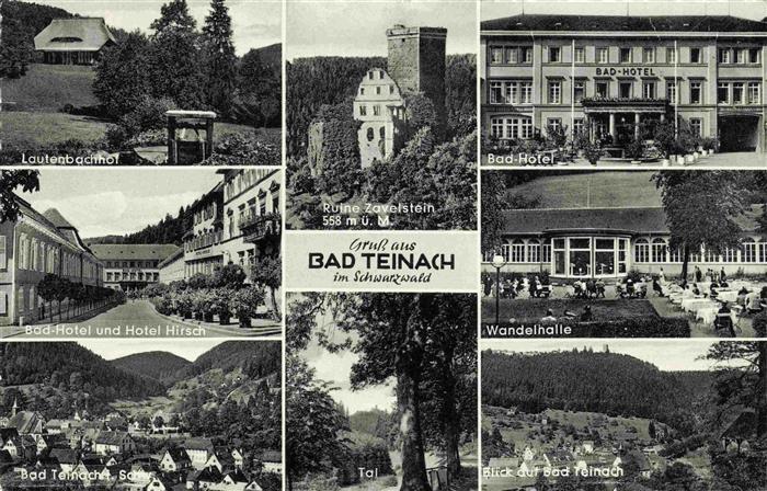 Bad Teinach-Zavelstein BW Lautenbachhof Bad-Hotel Hotel Hirsch Panorama Ruine Za