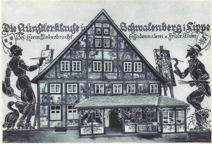 Schwalenberg Kuenstlerklause Kuenstlerkarte