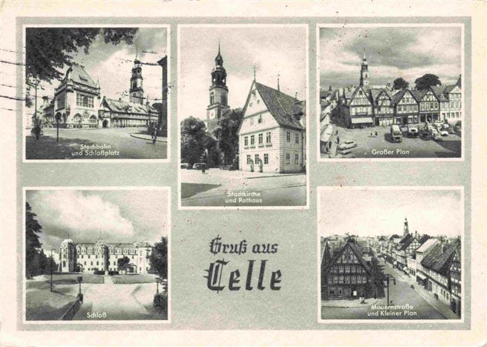 Celle Niedersachsen Stechbahn Schloss Platz Stadtkirche Rathaus Grosser Plan Ma