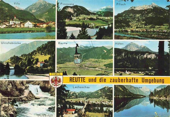 Reutte Tirol AT und Umgebung Vils Pinswang Pflach Ulrichsbruecke Hoefen Stuibenf