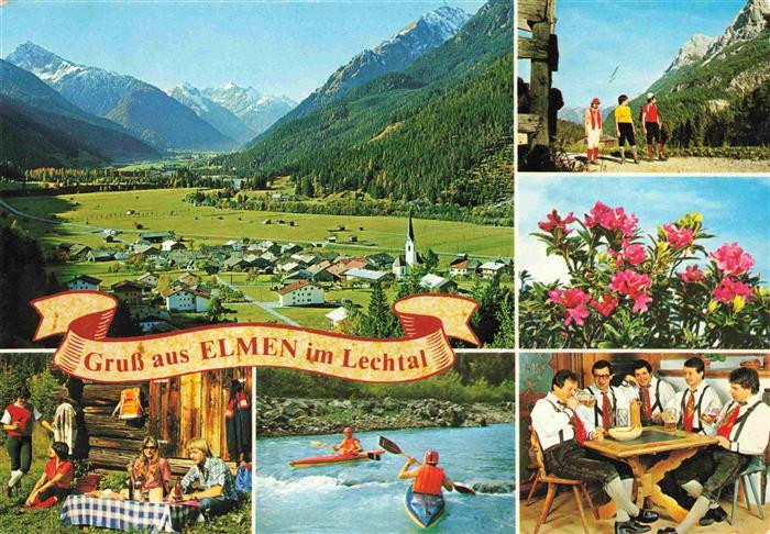Elmen Tirol Panorama Lechtal Alpen Wandern Wildwasserkanu Stammtisch