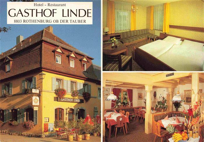 ROTHENBURG   TAUBER Hotel Restaurant Gasthof Linde Fremdenzimmer
