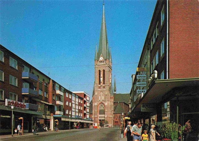 Gladbeck Lambertistrasse mit Lambertikirche