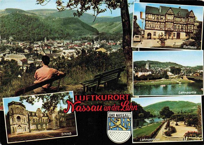 Nassau Lahn Panorama Luftkurort Rathaus Lahnpartie Lahnanlagen Schloss
