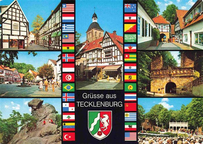 Tecklenburg Steinfurt NRW Motive Altstadt Fachwerkhaeuser Felsen Freilichttheate