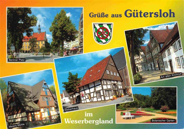 GueTERSLOH NRW Berliner Platz Meiers Muehle Weberhaus Am alten Kirchhof Botanisc